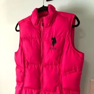 POLO Hot Pink Puffer Vest